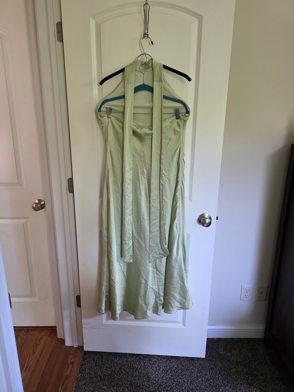 Cider Sage Halter Maxi Dress with Side Slit NWT - Picture 4 of 6